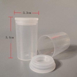 XXS XINGSUI 12Pcs plastic film cans, camera film cans with lids, multifunctional mini storage boxes (Transparent)