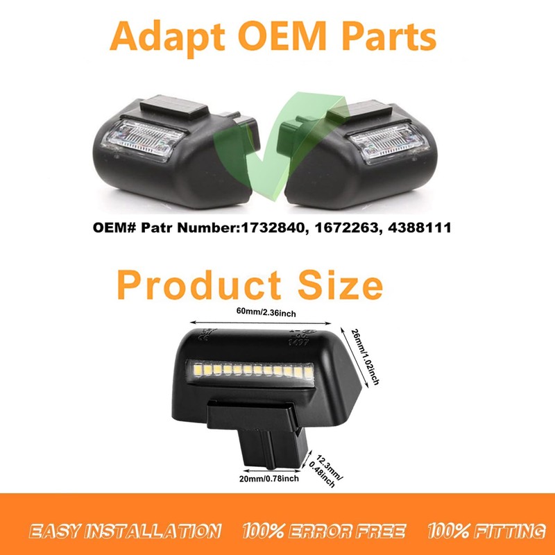 2Pcs For Ford Transit MK5 MK6 MK7 Connect 1985-2014 LED