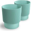 Tymar Matte Flower Pot, Pack of 2, Plastic Planter, Round