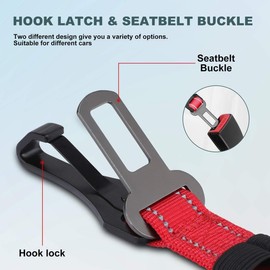 IOKHEIRA Dog Seat Belt for Car, Dog Car Harnesses Suitable for Safety Belt Buckle, ISOFIX and LATCH