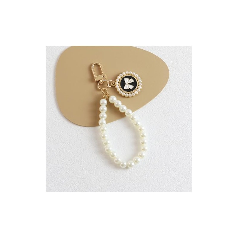 Cute Keychain Girly Keychains for Car Keys Pearl Bow Keychain