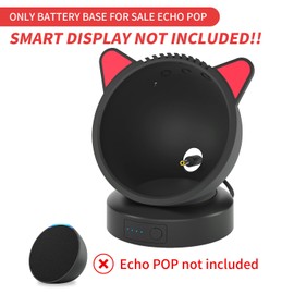 Liboer Echo Pop Battery Base Portable Battery Base for Echo Pop Echo Pop Battery Base with Protective Case (Black)