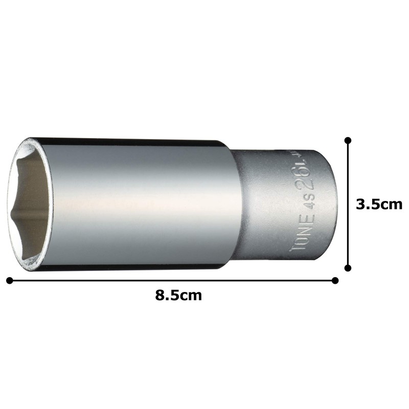 Tone Deep Socket (6 Angle) 4S-26L 1/2-inch (12.7-mm) Drive Shank