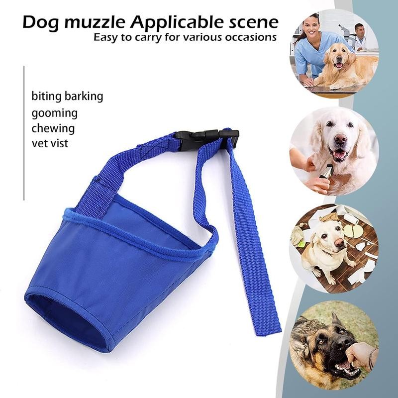 Soft Anti-Biting Barking Chewing Muzzle, Breathable Waterproof Adjustable Muzzle for