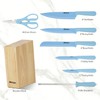 Elitequo 8 Piece Kitchen Knife Block Set with Sharpener,Dishwasher Safe,German