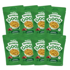Proper Good Sundried Tomato Basil Pasta | Spiral Pasta in Creamy Tomato & Basil Sauce | Plant-Based, Dairy-Free | Quick & Easy Meal | 11g Protein | Flavorful Option for Lunch or Dinner | 8 Pouches