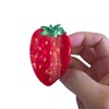 Funny Strawberry Hair Clip,Acetate Hair Clip,Small Claw Clip for Women,Red,