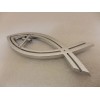fish JESUS Cross Religious Logo Christian Fish Symbol Chrome Car