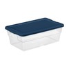 Sterilite Stackable 6 Quart Home Storage Box with Handles and