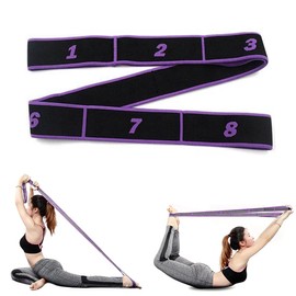 Yoga Stretching Strap, Stretching Band mit 8 Schleifen, Fitness Stretchband, Hochelastischer Yoga Stretch Gurt, Yoga Gymnastikband, Effektives Dehnung, für Pilates, Tanz, Gymnastik