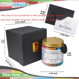 Bible Verse Jar 120 PCS,Read Me When For Emotion,Easter Gifts for kids,Birthday Christian Gifts For Women Men Kid Mom,Religious Gift,Prayer Jar, the Hope Jar,Baptisms,Bible Study Supplies
