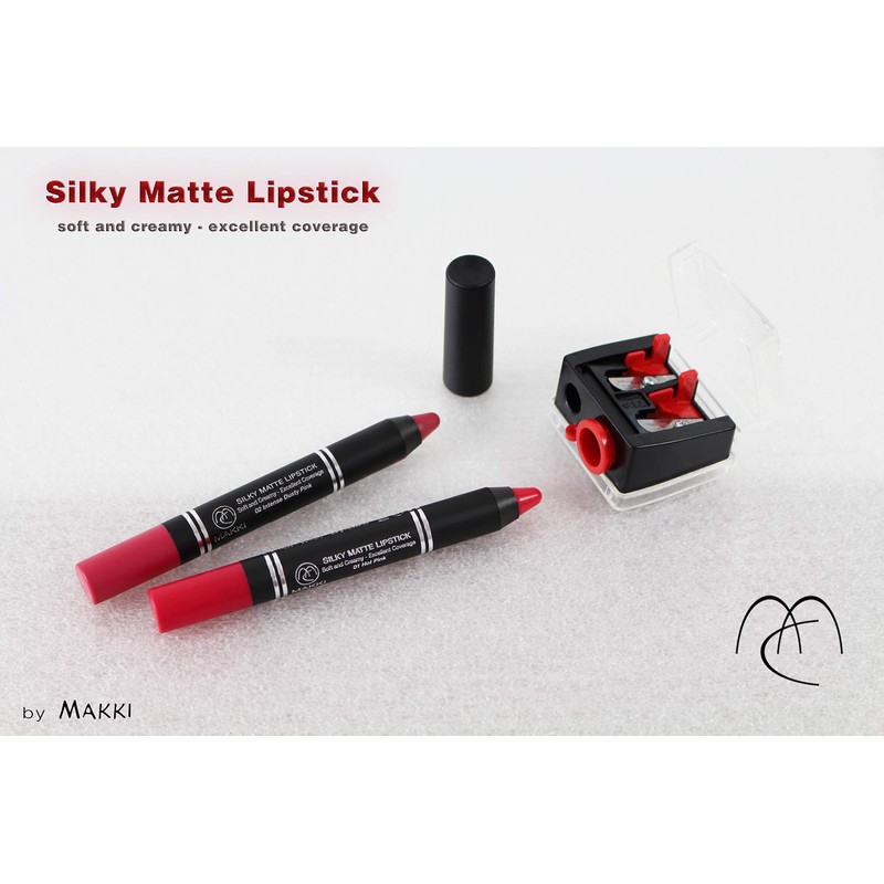 Hot Pink Silky Matte Lipstick Creamy Formula Very Smooth and