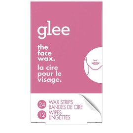 JOY Glee Face Wax Kit, Hair Removal for Women, 24 Wax Strips and 12 Wipes