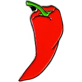 GBJUK Red Chilli Pepper Enamel Pin Lapel Badge with Butterfly Clasp Back