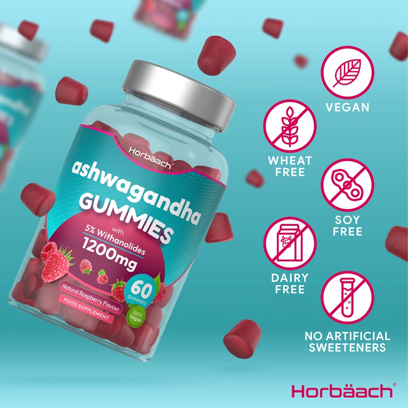 Ashwagandha Gummies | 1200mg | 60 Count | with 5%