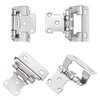 60 Pack 30 Pairs Wrap Around Cabinet Hinges, Brushed Nickel