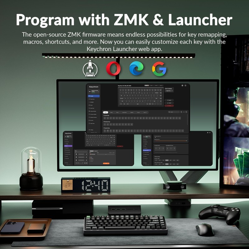 Keychron K2 Ultra 75% Wireless Mechanical Keyboard, 8000Hz Polling Rate