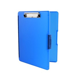 Dexas Slimcase 2 Plastic Clipboard with Storage and Side Opening, Royal Blue, Office Supplies Clipboards to Organize, Carry and Store, A4 Holder, Style and Functionality Nursing Clipboard