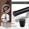 Door Stops, 6 Inch Long Door Stopper, Wall Mount, Black