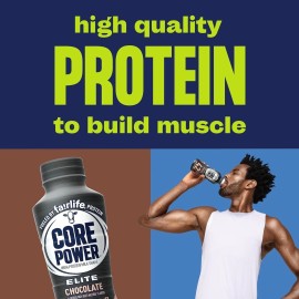 Core Power Elite Protein Shake Chocolate 42g, 14oz Bottles 12 Pack