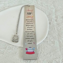 50 Th Birthday Gift Bookmarkers for Women Men 50 Yr Old Birthday Gifts for Sister Boyfriend 50 Year Old Birthday Gift for Book Lover Best Friend Happy 50th Birthday Gifts