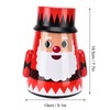 Christmas Candy Iron Box Roly Poly Design Santa Claus Snowman