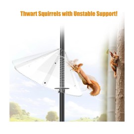 Onlyfly Squirrel Baffle for Bird Feeder Pole - Squirrel Proof Baffle with Sta...