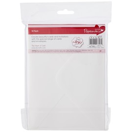 Papermania 5 x 7-inch 300 GSM Gate-Fold Card Blanks and Envelopes, Pack of 10, White