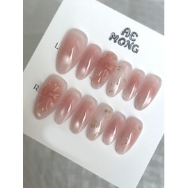 [Summer Nail Daily Nail] Floral Cross Nail Tip - Coffin Egg / [여름네일데일리네일] 플로럴 크로스 네일팁 - 코핀에그