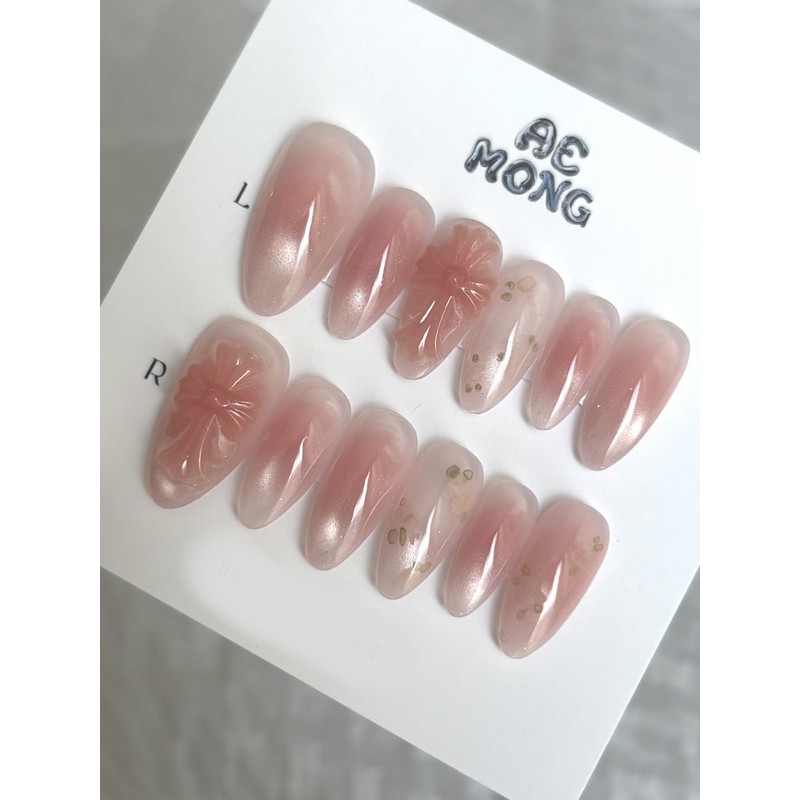 [Summer Nail Daily Nail] Floral Cross Nail Tip - Coffin