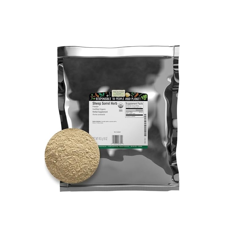 Frontier Co-op Organic Sheep Sorrel Powder, 1lb Bulk Bag -