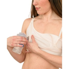 Pumping & Nursing Maternity Bra, Drop Down Cups, Pull Back Fabric, Hands Free Pumping, Cotton, Beige, S-5XL (US, Alpha, 3X-Large, Plus, Regular, Beige)