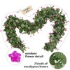 Dolicer 4 Packs 24 FT Artificial Eucalyptus Garland, Faux Greenery