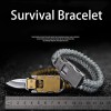 Outdoor Survival Bracelet Paracord Hiking Camping Tools Emergency Knife Kit