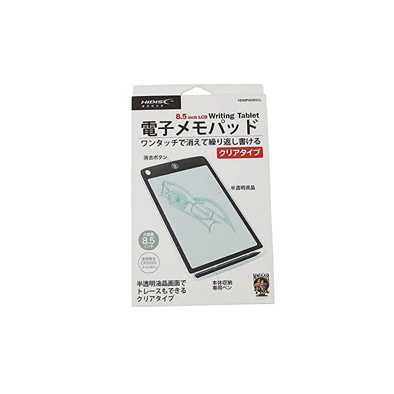 HIDISC HDMPAD85CL 8.5" Electronic Memo Pad (Clear)
