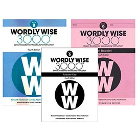 Wordly Wise 3000® 4th Edition Grade 9 SET -- Student Book, Test Booklet and Answer Key (Direct Academic Vocabulary Instruction)