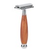 Men's Classic Double Blade Safety Shaving Razor Manual Wood Handle