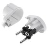 5 Stück KEL Winkelstecker Uni-Schuko, abgewinkelter und zerlegbar, 2p+Z Schuko