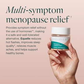 EQUELLE- Alivio Multisíntoma Menopausia Suplemento Menopausia para apoyar los sofocos, el sueño*, dolores musculares y