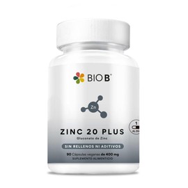 BIO B ǀ Zinc 20 Plus ǀ 90 Cápsulas Veganas