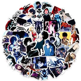 GNHG Pack of 50 Solo Leveling Stickers, Solo Leveling Merch, Cartoon Cute Anime Stickers, Waterproof Vinyl Material, for Water Bottles, Skateboard, Scrapbook Suitcase, for Teenagers, Children, Style B