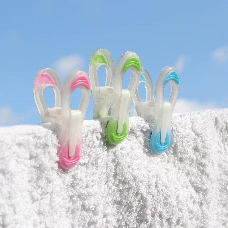 JVL Prism Soft Touch Mini Pegs, Pack of 12, Multicolor