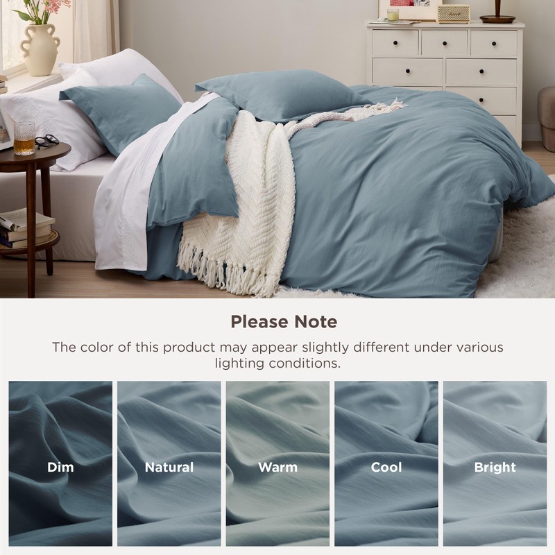 Bedsure Mineral Blue Duvet Cover Twin/Twin XL Size - 2