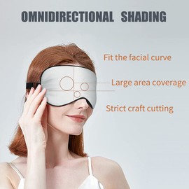 OLESILK Silk Sleep Mask 2 Pack, 102% Mulberry Silk Eye Mask for Sleeping for Women& Men, with Adjustable Strap, Silvergrey