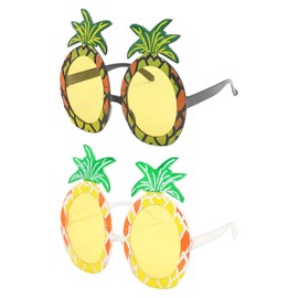 HDGSAFD 2 Pack Pineapple Sunglasses Novelty Glasses Hawaiian Accessories Funny Pineapple Shaped Glasses Sunglasses for Women Costume Styling Glasses