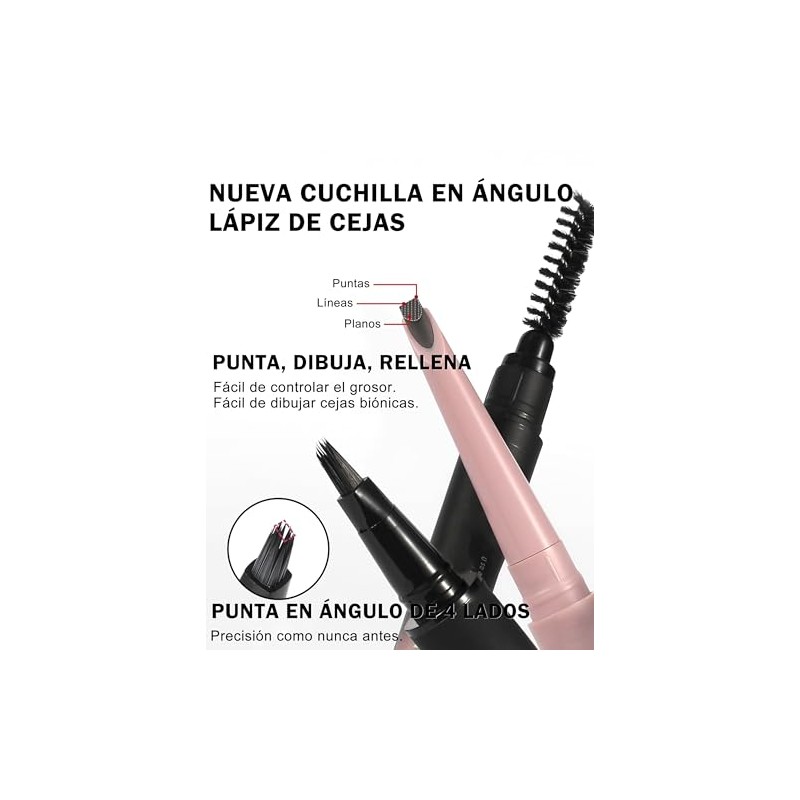 Erinde Kit de Lápices de Cejas, Resistente al Agua y