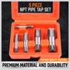 HORUSDY 5-Piece NPT Pipe Tap Set, Sizes Includes 1/8", 1/4",