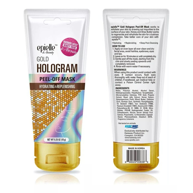 Epielle Hologram Peel Off Face Masks, Glitter Peel Off Mask,