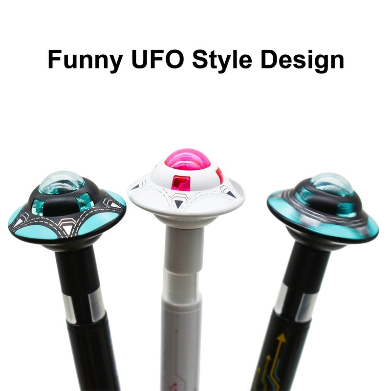 Maydahui 8 Pcs Cool Stellar Wanderer Pens Retractable Galaxy UFO
