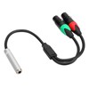 0.3M 24AWG Pure Copper Double Shield 6.35 Female to Dual